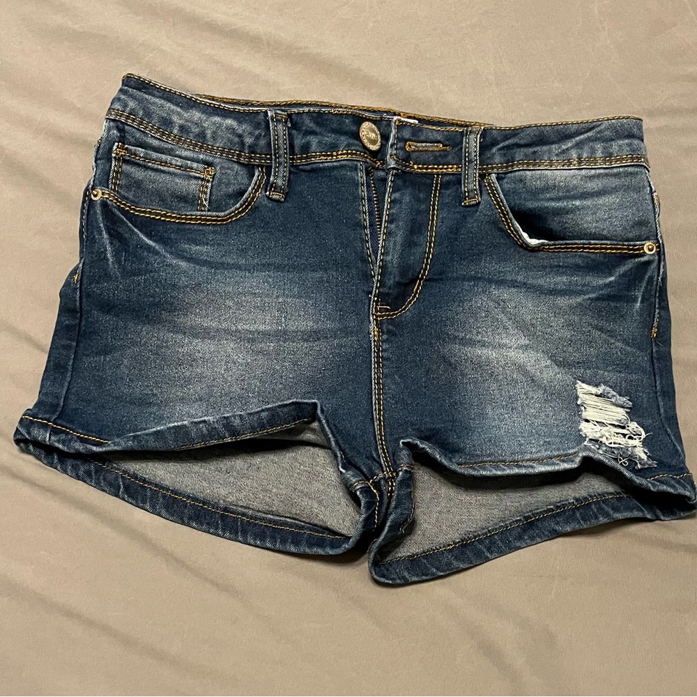Raw Jean Shorts